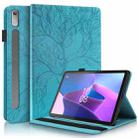 For Lenovo Tab P11 Pro Gen 2 Life Tree Series Horizontal Flip Leather Case with Holder(Lake Blue) - 1