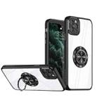 For iPhone 11 Pro Max Cool Armor Ring Holder Transparent Phone Case(Graphite Black) - 1
