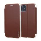 For iPhone 11 CMai2 Linglong Series PC+PU Horizontal Flip Leather Case with Holder & Card Slot(Brown) - 1