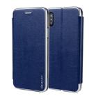 For iPhone  XS / X CMai2 Linglong Series PC+PU Horizontal Flip Leather Case with Holder & Card Slot(Royal Blue) - 1