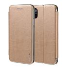 For iPhone  XS / X CMai2 Linglong Series PC+PU Horizontal Flip Leather Case with Holder & Card Slot(Gold) - 1