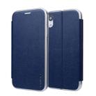 For iPhone XR CMai2 Linglong Series PC+PU Horizontal Flip Leather Case with Holder & Card Slot(Royal Blue) - 1