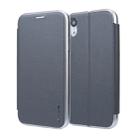 For iPhone XR CMai2 Linglong Series PC+PU Horizontal Flip Leather Case with Holder & Card Slot(Grey) - 1