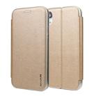 For iPhone XR CMai2 Linglong Series PC+PU Horizontal Flip Leather Case with Holder & Card Slot(Gold) - 1
