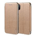 For iPhone XS Max CMai2 Linglong Series PC+PU Horizontal Flip Leather Case with Holder & Card Slot(Gold) - 1