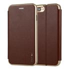 For iPhone 8 Plus & 7 Plus CMai2 Linglong Series PC+PU Horizontal Flip Leather Case with Holder & Card Slot(Brown) - 1