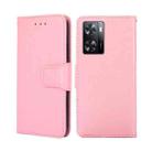 For OPPO A57s 4G / A57e 4G Crystal Texture Flip Leather Phone Case(Pink) - 1