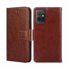 For vivo Y52t Crystal Texture Flip Leather Phone Case(Brown) - 1