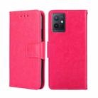 For vivo Y52t Crystal Texture Flip Leather Phone Case(Rose Red) - 1