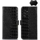 For Samsung Galaxy S23 Ultra 5G Crocodile Top Layer Cowhide Leather Phone Case(Black) - 1