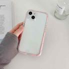 For iPhone 14 Pro Max Luminous TPU Phone Case(Transparent Pink) - 1