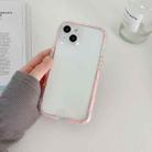 For iPhone 14 Plus Luminous TPU Phone Case(Transparent Pink) - 1