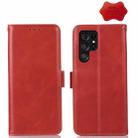 For Samsung Galaxy S23 Ultra 5G Crazy Horse Top Layer Cowhide Leather Phone Case(Red) - 1