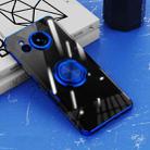 For Sharp Aquos Sense7 Electroplating Ring Holder Transparent Phone Case(Blue) - 1