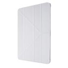 For iPad Pro 11 (2020) Silk Texture Horizontal Deformation Flip Leather Tablet Case with Three-folding Holder(White) - 2
