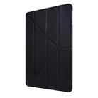 For iPad Pro 12.9 (2020) Silk Texture Horizontal Deformation Flip Leather Tablet Case with Three-folding Holder(Black) - 2