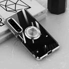 For Sony Xperia 5 IV Electroplating Ring Holder Transparent Phone Case(Silver) - 1