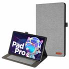 For Lenovo Tab P11 Pro Fabric Leather Tablet Case(Grey) - 1