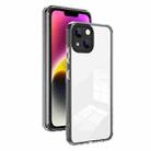 For iPhone 14 3 in 1 Clear TPU Color PC Frame Phone Case(Black) - 1