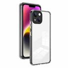 For iPhone 14 Plus 3 in 1 Clear TPU Color PC Frame Phone Case(Black) - 1