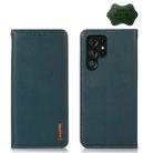 For Samsung Galaxy S23 Ultra 5G KHAZNEH Nappa Top Layer Cowhide Leather Phone Case(Green) - 1