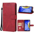 For HTC Wildfire E plus Leather Phone Case(Red) - 1