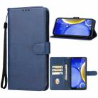 For HTC Wildfire E plus Leather Phone Case(Blue) - 1