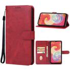 For Samsung Galaxy A04e Leather Phone Case(Red) - 1
