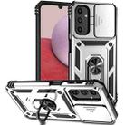 For Samsung Galaxy A14 5G Sliding Camshield Holder Phone Case(Silver) - 1