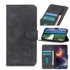 For OPPO A17 KHAZNEH Retro Texture Horizontal Flip Leather Phone Case(Black) - 1