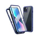 For iPhone 13 Wintory Integrated PC Transparent Phone Case(Blue) - 1