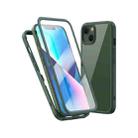 For iPhone 13 Wintory Integrated PC Transparent Phone Case(Green) - 1