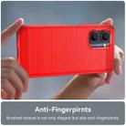 For Realme C30s Brushed Texture Carbon Fiber TPU Phone Case(Red) - 5
