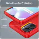 For Realme C30s Brushed Texture Carbon Fiber TPU Phone Case(Red) - 6
