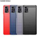 For Realme C30s Brushed Texture Carbon Fiber TPU Phone Case(Red) - 7