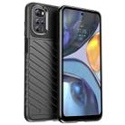 For Motorola Moto E32 India Thunderbolt Shockproof TPU Protective Soft Phone Case(Black) - 1