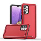 For Samsung Galaxy A32 4G Armour Two-color TPU + PC Phone Case(Red+Black) - 1