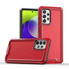 For Samsung Galaxy A72 4G / 5G Armour Two-color TPU + PC Phone Case(Red+Black) - 1