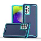 For Samsung Galaxy A72 4G / 5G Armour Two-color TPU + PC Phone Case(Blue+Sky Blue) - 1