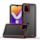 For vivo Y15s 2021 / Y15a / Y01  4G Armour Two-color TPU + PC Phone Case(Black+Red) - 1