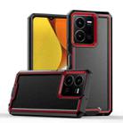 For vivo Y35 4G / Y22s Armour Two-color TPU + PC Phone Case(Black+Red) - 1