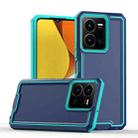 For vivo Y35 4G / Y22s Armour Two-color TPU + PC Phone Case(Blue+Sky Blue) - 1