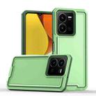 For vivo Y35 4G / Y22s Armour Two-color TPU + PC Phone Case(Green+Grey) - 1