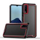 For vivo Y20 / Y20i / Y20s / Y12s Armour Two-color TPU + PC Phone Case(Black+Red) - 1