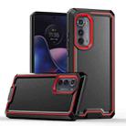 For Motorola Edge 2022 Armour Two-color TPU + PC Phone Case(Black+Red) - 1