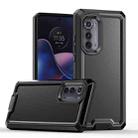 For Motorola Edge 2022 Armour Two-color TPU + PC Phone Case(Black) - 1