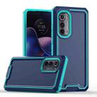 For Motorola Edge 2022 Armour Two-color TPU + PC Phone Case(Blue+Sky Blue) - 1