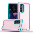 For Motorola Edge 2022 Armour Two-color TPU + PC Phone Case(Pink+Blue) - 1