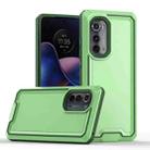 For Motorola Edge 2022 Armour Two-color TPU + PC Phone Case(Green+Grey) - 1