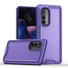 For Motorola Edge 2022 Armour Two-color TPU + PC Phone Case(Purple) - 1